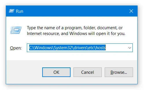 Windows Host File Command - Curative Artist